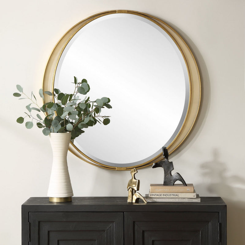 Uttermost 09991 Mirror, Antiqued Gold Leaf
