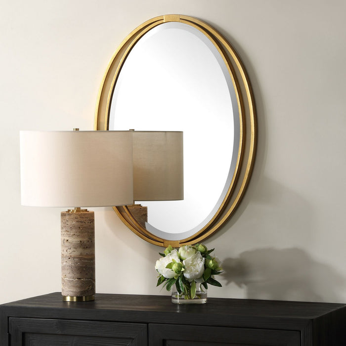 Uttermost 09992 Mirror, Antiqued Gold Leaf