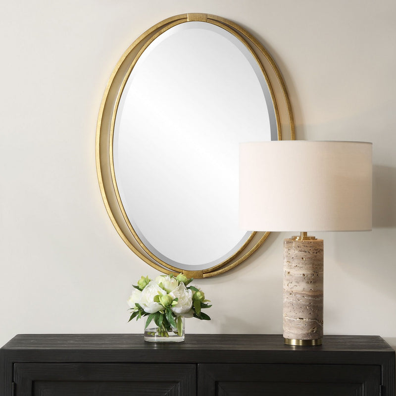 Uttermost 09992 Mirror, Antiqued Gold Leaf