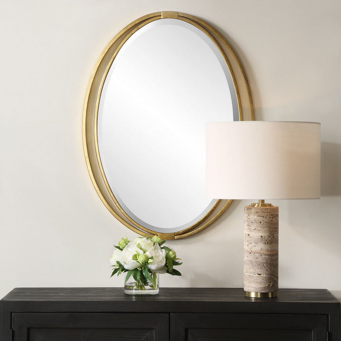 Uttermost 09992 Mirror, Antiqued Gold Leaf