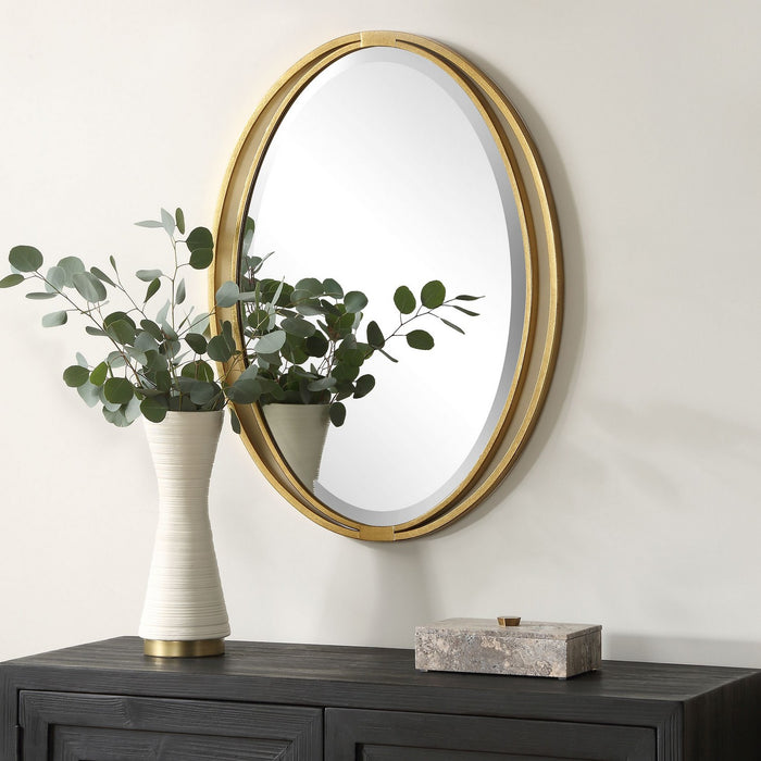 Uttermost 09992 Mirror, Antiqued Gold Leaf