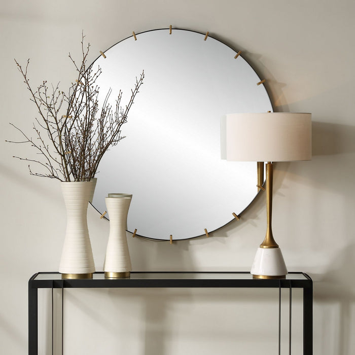 Uttermost 09994 Mirror, Antiqued Brushed Gold