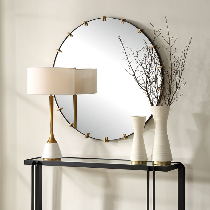 Uttermost 09994 Mirror, Antiqued Brushed Gold