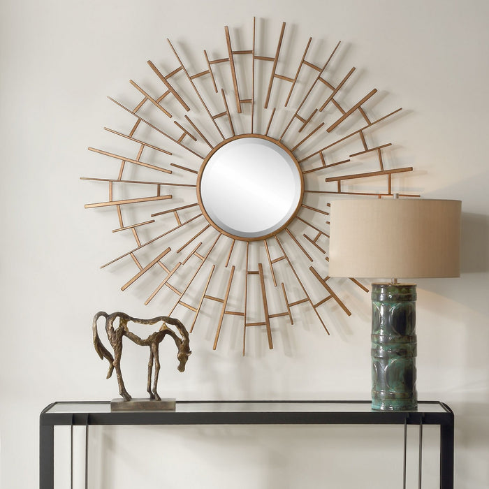 Uttermost 09995 Mirror, Antiqued Golden Bronze