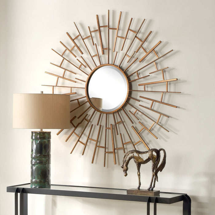 Uttermost 09995 Mirror, Antiqued Golden Bronze