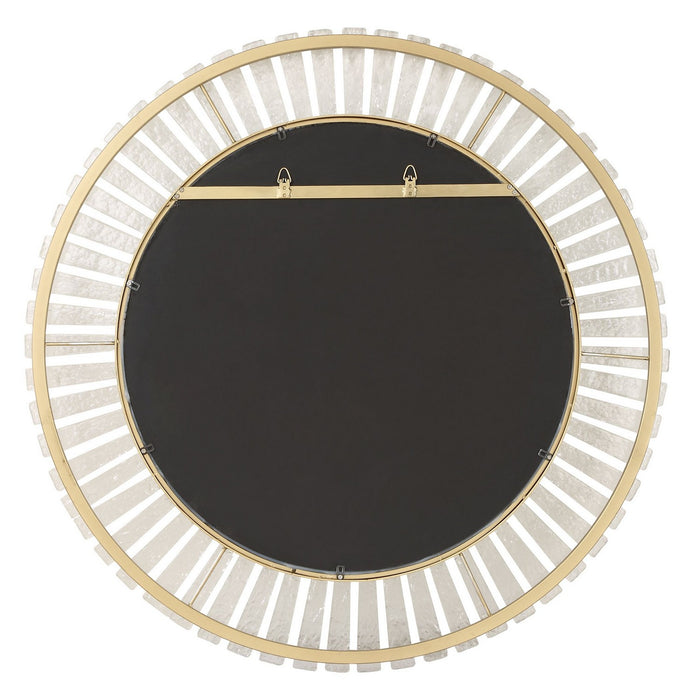 Uttermost 09997 Mirror, Brushed Gold Iron