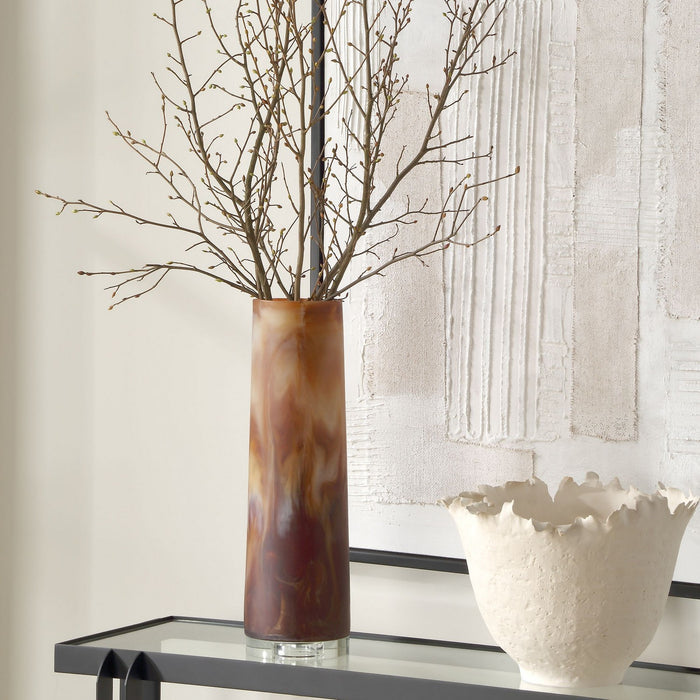 Uttermost 18143 Vase, Caramel And Brown