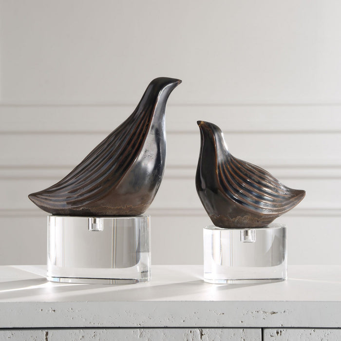 Uttermost 18144 Sculptures, S/2, Gunmetal Gray