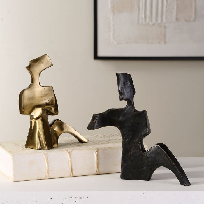 Uttermost 18149 Sculptures, S/2, Shimmering Bronze And Gold