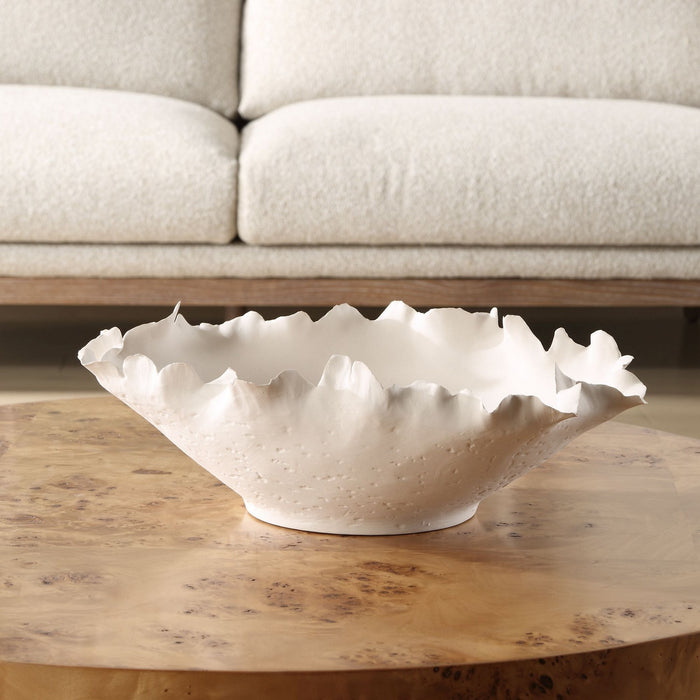 Uttermost 18154 Bowl, Matte Off-white