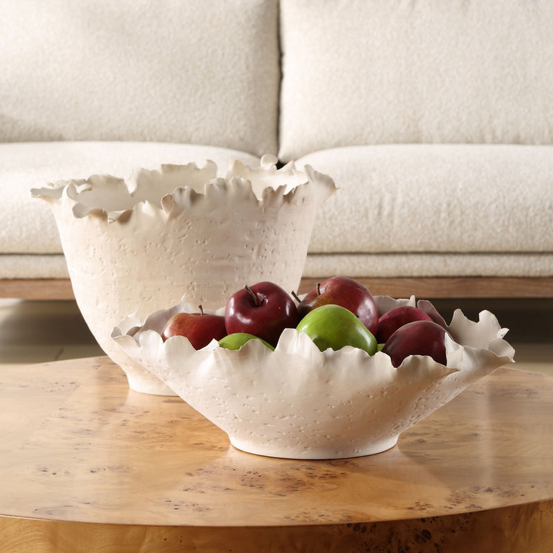 Uttermost 18154 Bowl, Matte Off-white