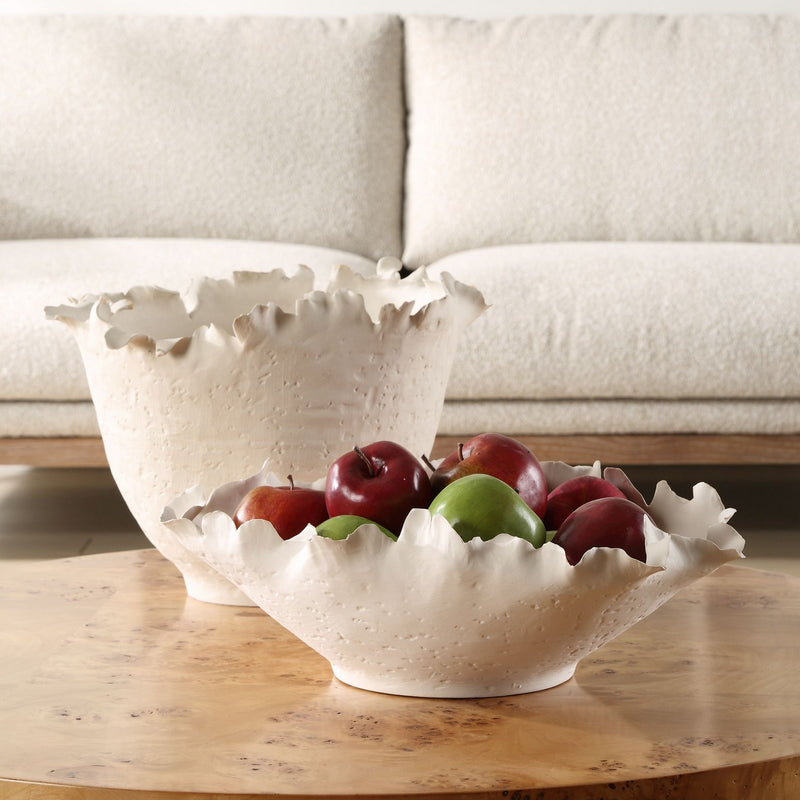 Uttermost 18155 Bowl, Matte Off-white