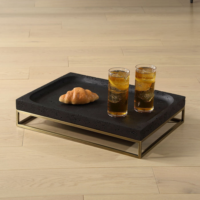 Uttermost 18161 Tray, Antiqued Brass