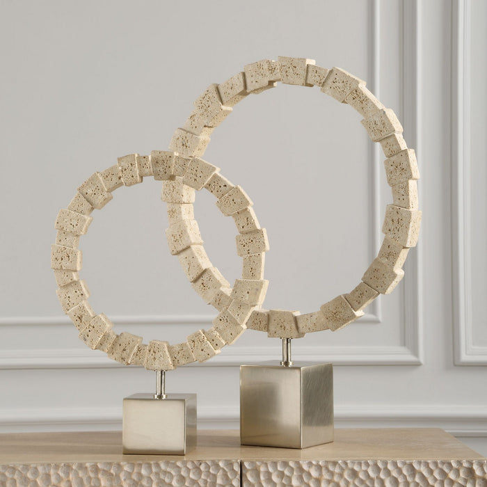 Uttermost 18167 Sculptures, S/2, Brushed Nickel