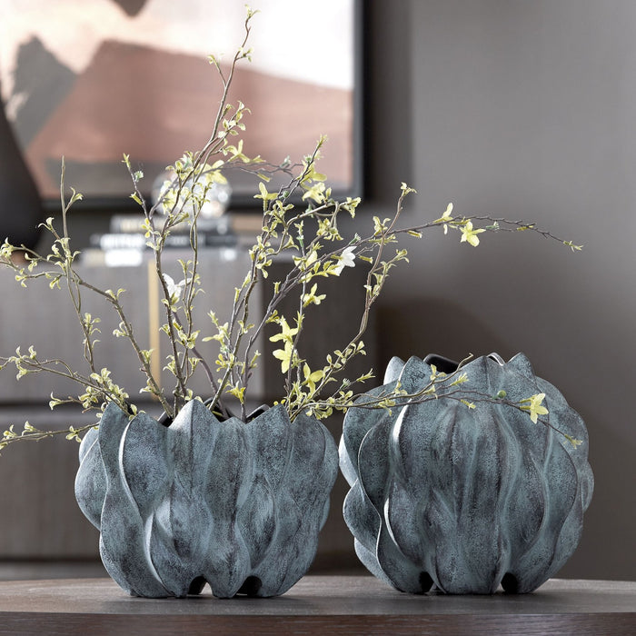 Uttermost 18168 Vases, S/2, Bronze