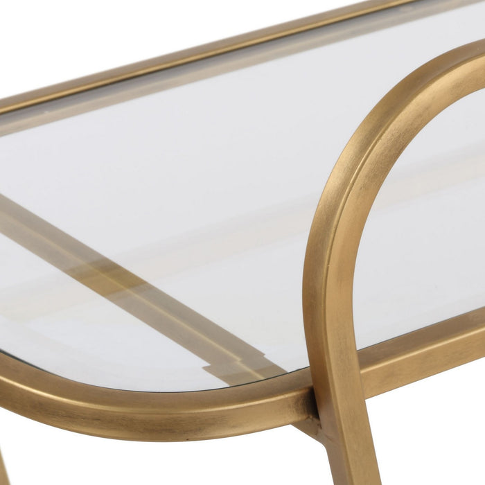 Uttermost 22907 Serving Cart, Antique Brass