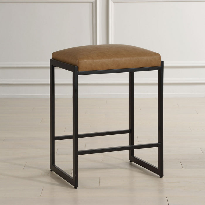 Uttermost 23446 Counter Stool, Satin Black
