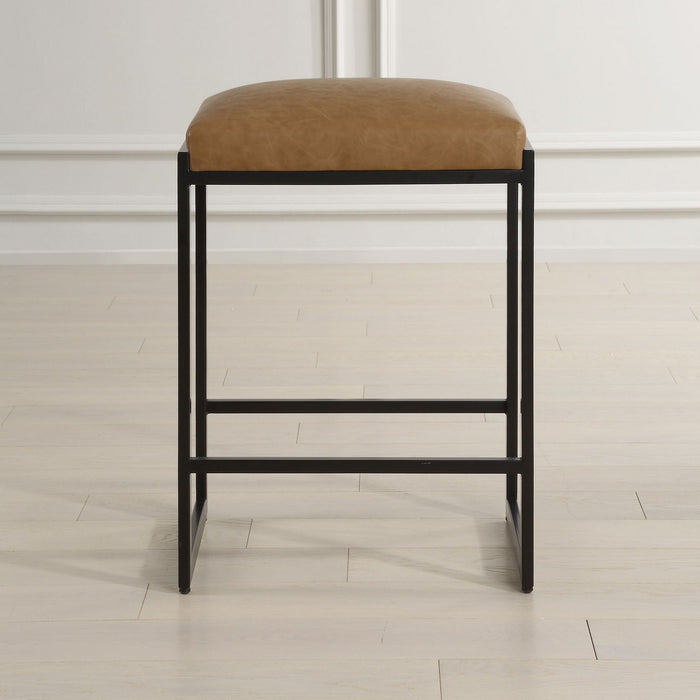 Uttermost 23446 Counter Stool, Satin Black