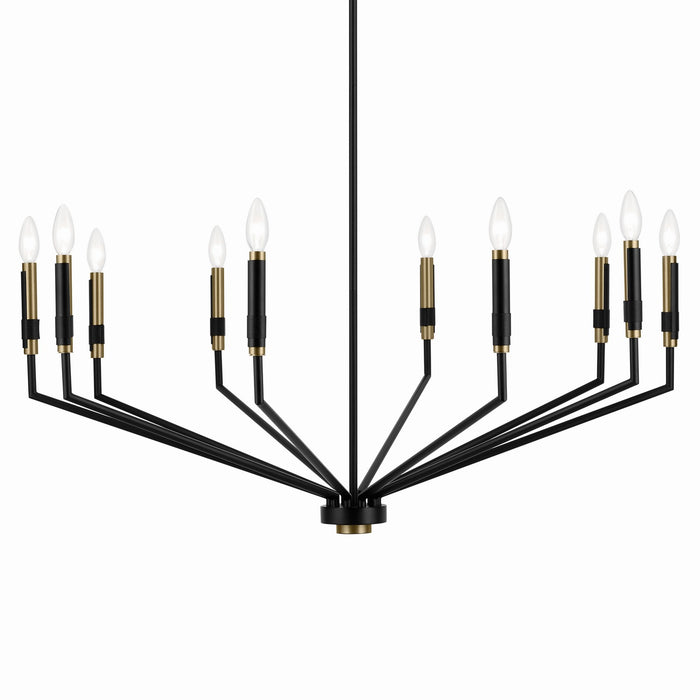 Kichler 52348BK Ten Light Chandelier, Black
