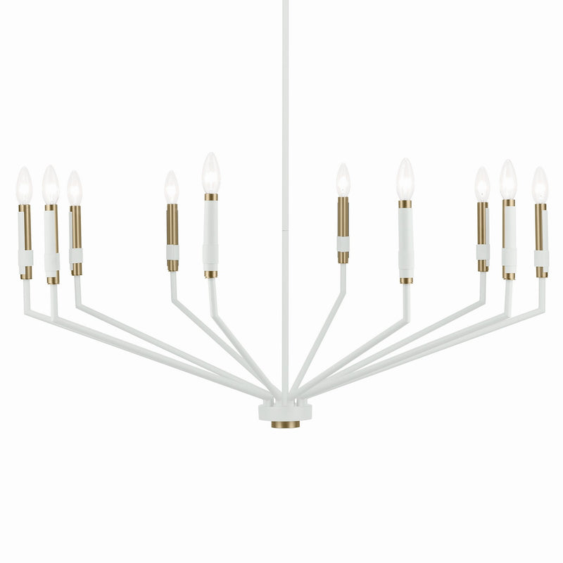 Kichler 52348WH Ten Light Chandelier, White
