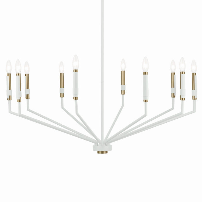 Kichler 52348WH Ten Light Chandelier, White