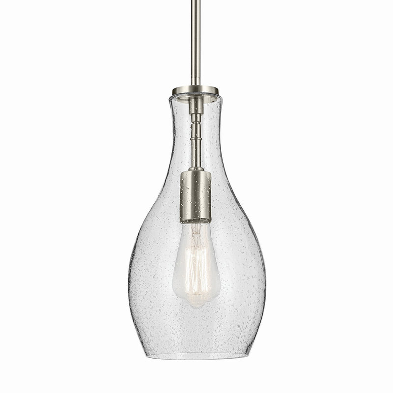 Kichler 42456NICS One Light Pendant, Brushed Nickel