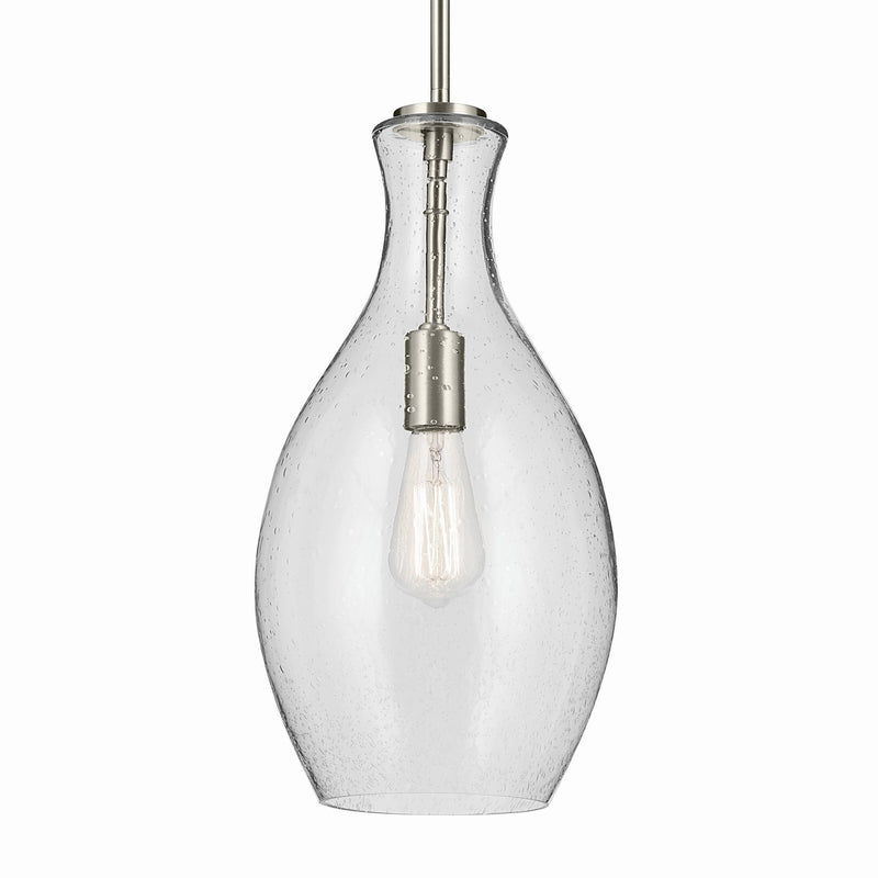 Kichler 42047NICS One Light Pendant, Brushed Nickel