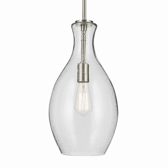 Kichler 42047NICS One Light Pendant, Brushed Nickel
