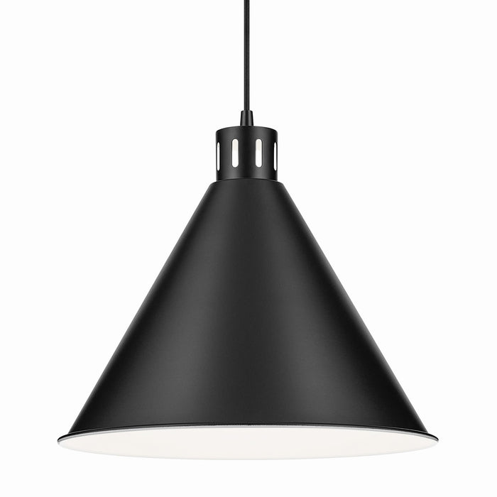 Kichler 52177BK One Light Pendant, Black