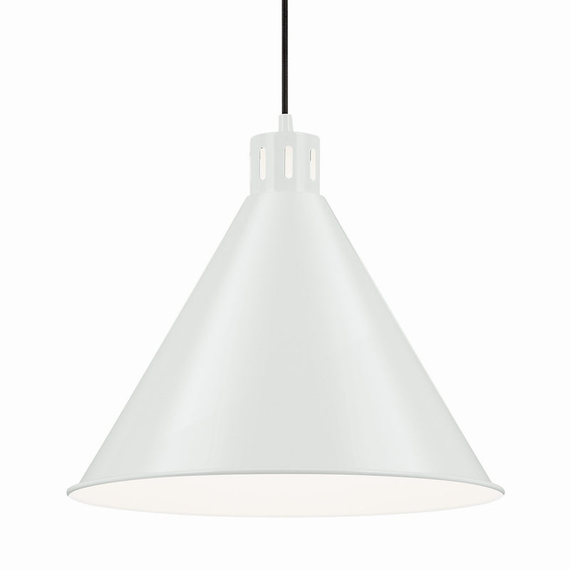 Kichler 52177WH One Light Pendant, White