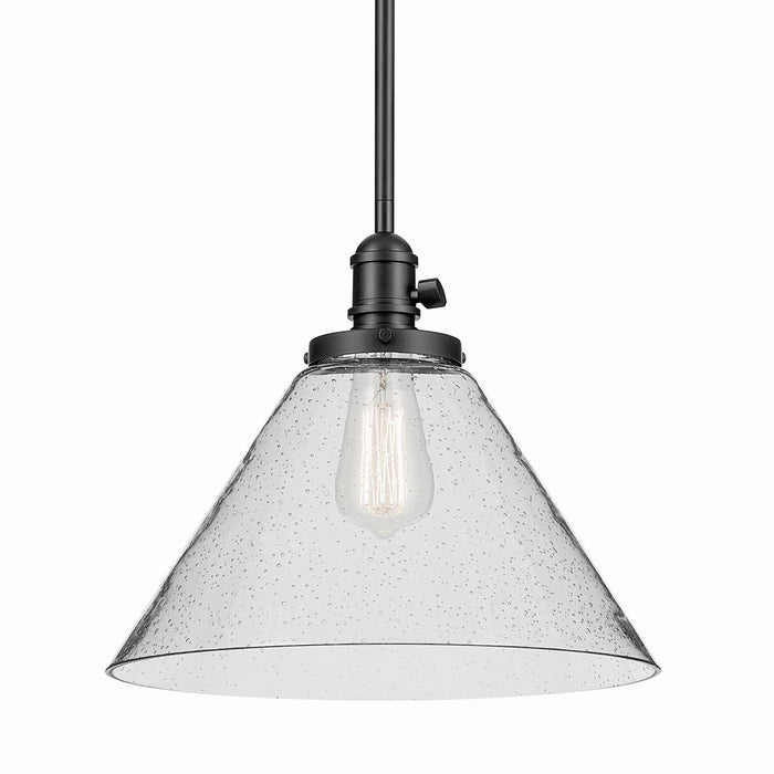 Kichler 43905BK One Light Pendant, Black