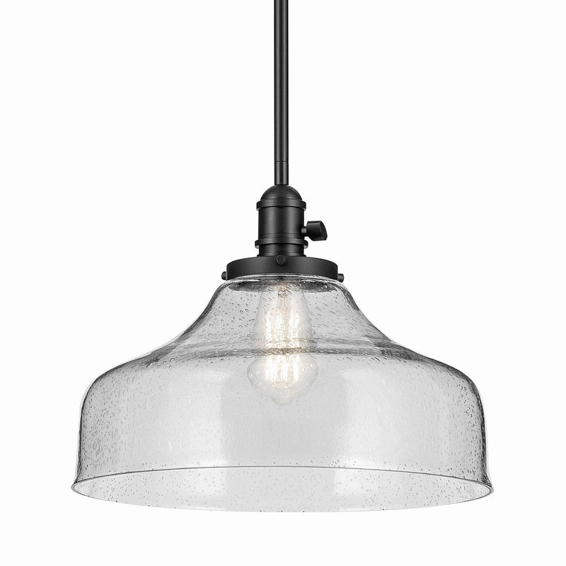 Kichler 43906BK One Light Pendant, Black
