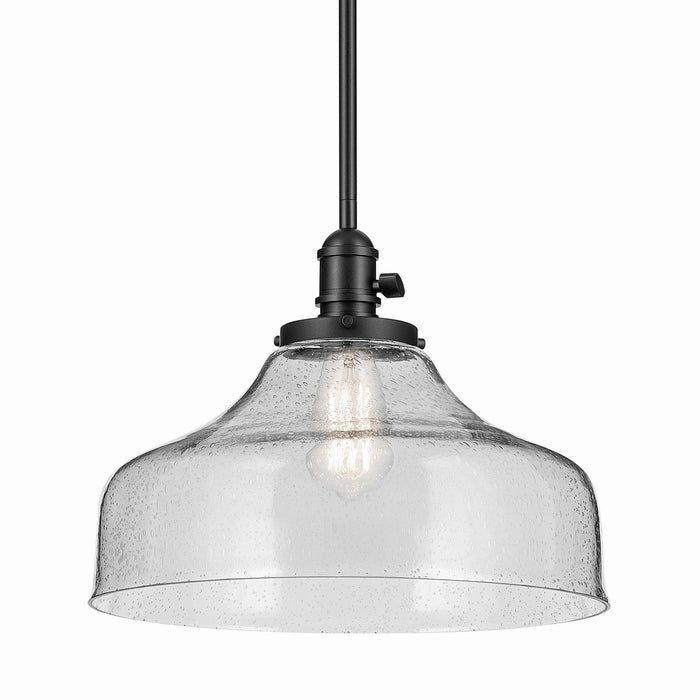 Kichler 43906BK One Light Pendant, Black