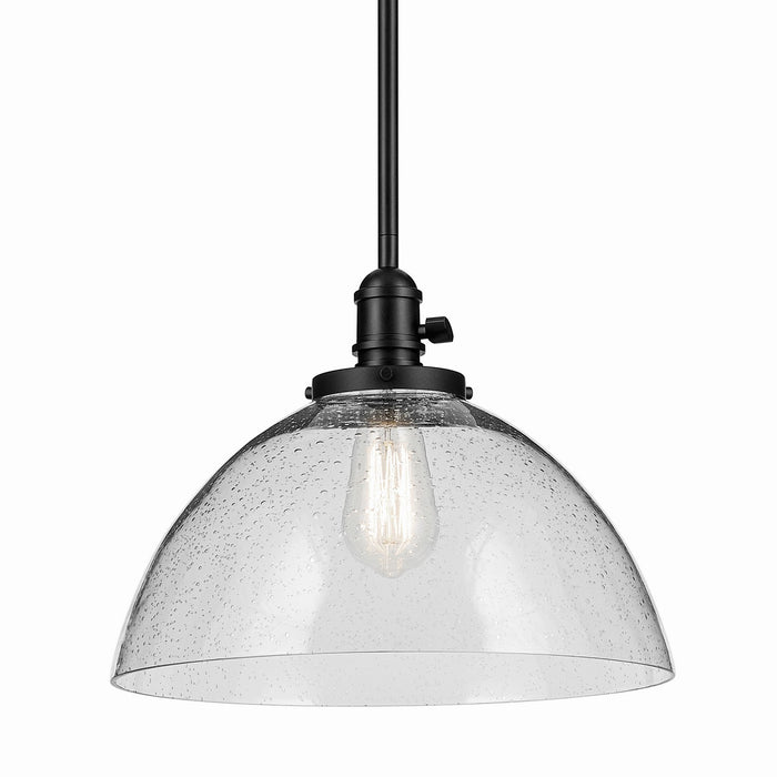 Kichler 43912BK One Light Pendant, Black