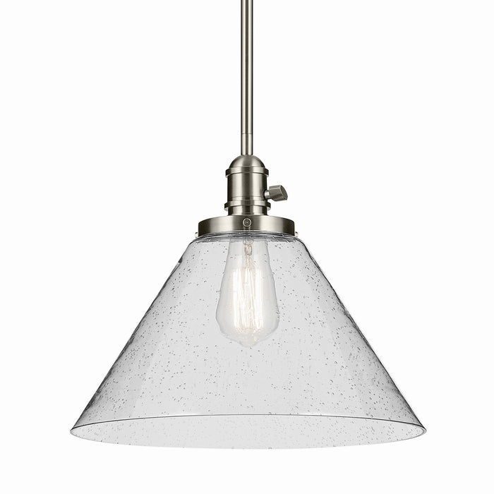 Kichler 43905NI One Light Pendant, Brushed Nickel