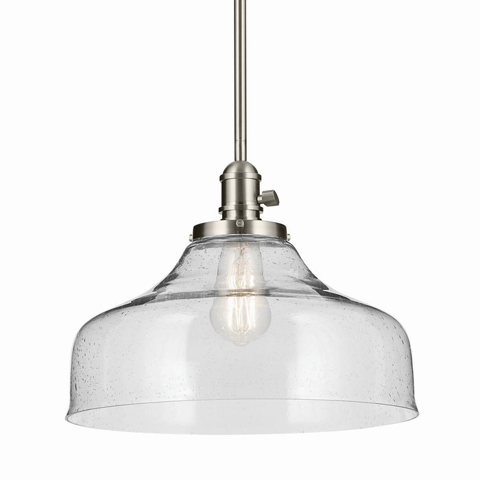Kichler 43906NI One Light Pendant, Brushed Nickel