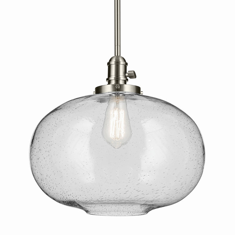 Kichler 43911NI One Light Pendant, Brushed Nickel