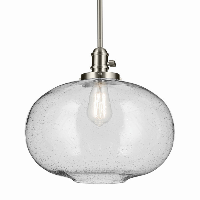 Kichler 43911NI One Light Pendant, Brushed Nickel