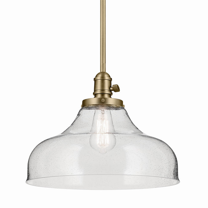 Kichler 43906NBR One Light Pendant, Natural Brass