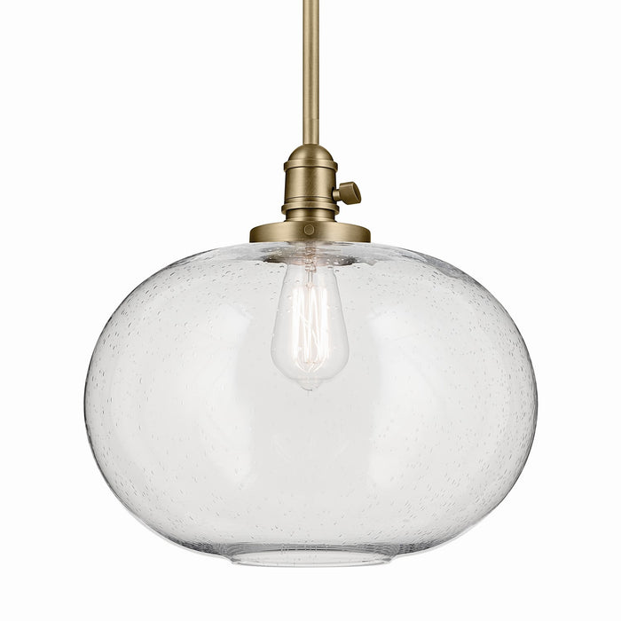 Kichler 43911NBR One Light Pendant, Natural Brass