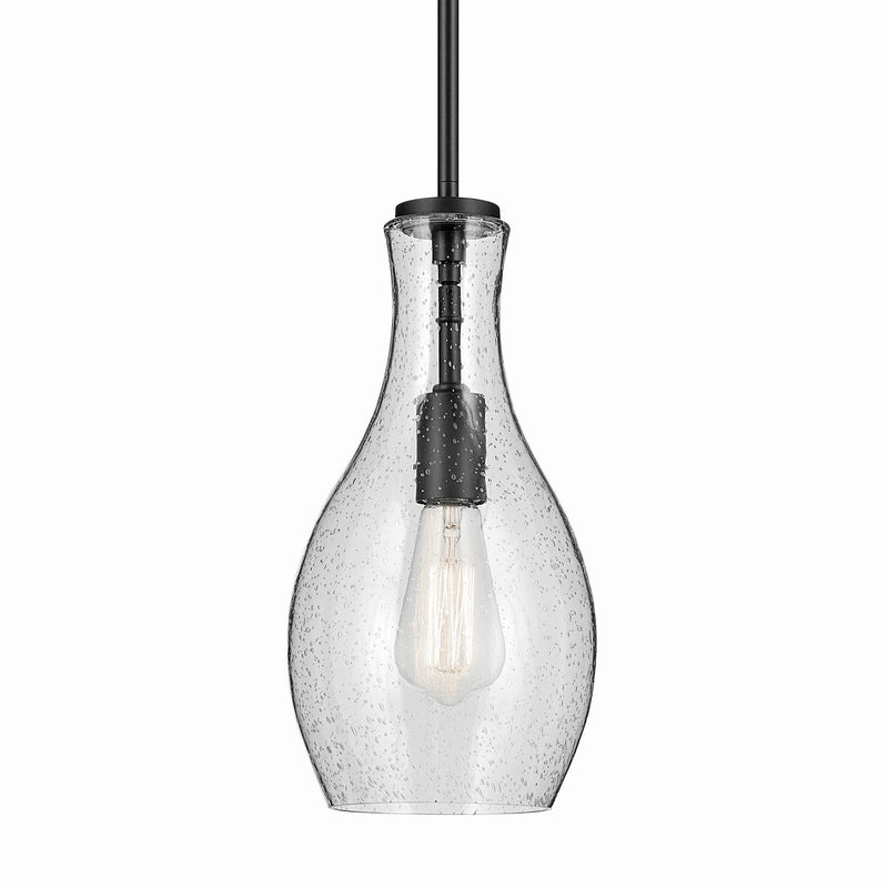 Kichler 42456BKCS One Light Pendant, Black