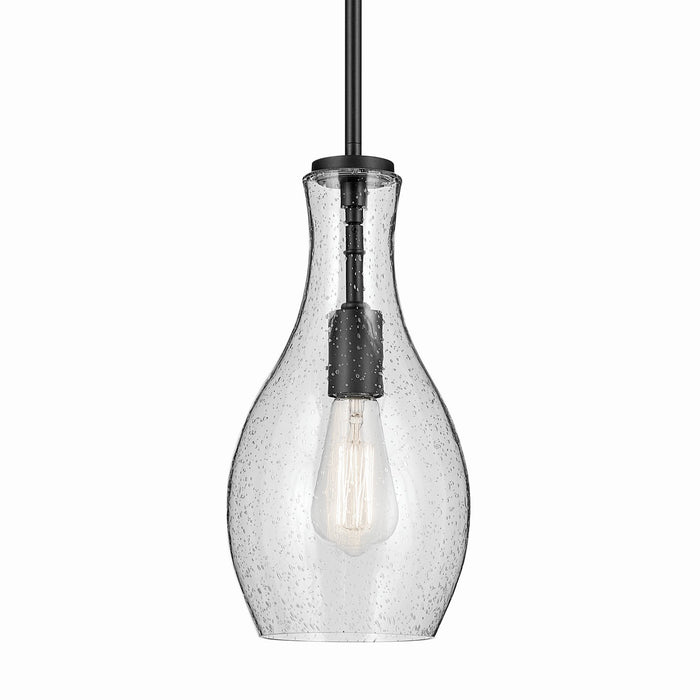 Kichler 42456BKCS One Light Pendant, Black