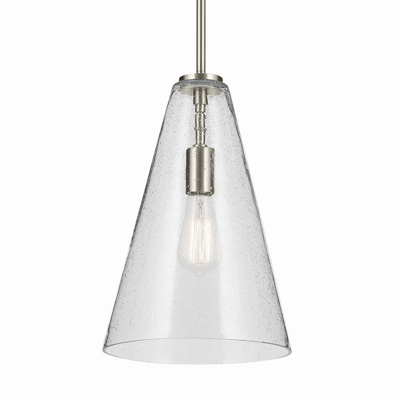 Kichler 42199NICS One Light Pendant, Brushed Nickel