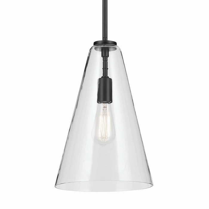 Kichler 42199BK One Light Pendant, Black