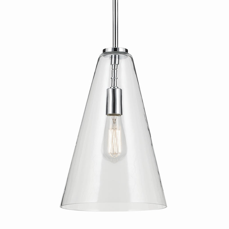 Kichler 42199CH One Light Pendant, Chrome