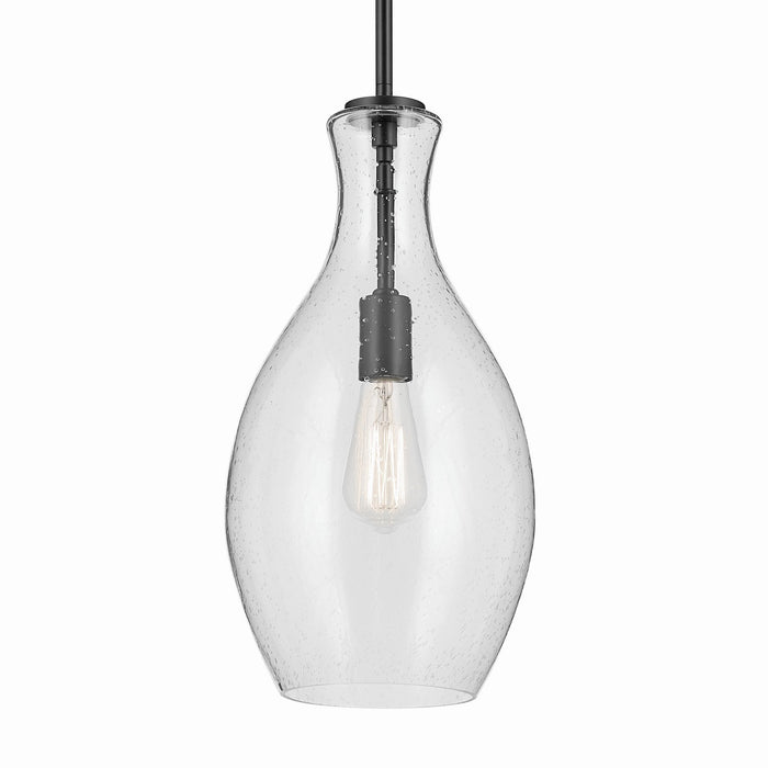 Kichler 42047BKCS One Light Pendant, Black