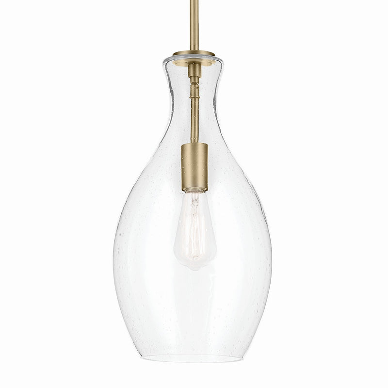 Kichler 42047NBRCS One Light Pendant, Natural Brass