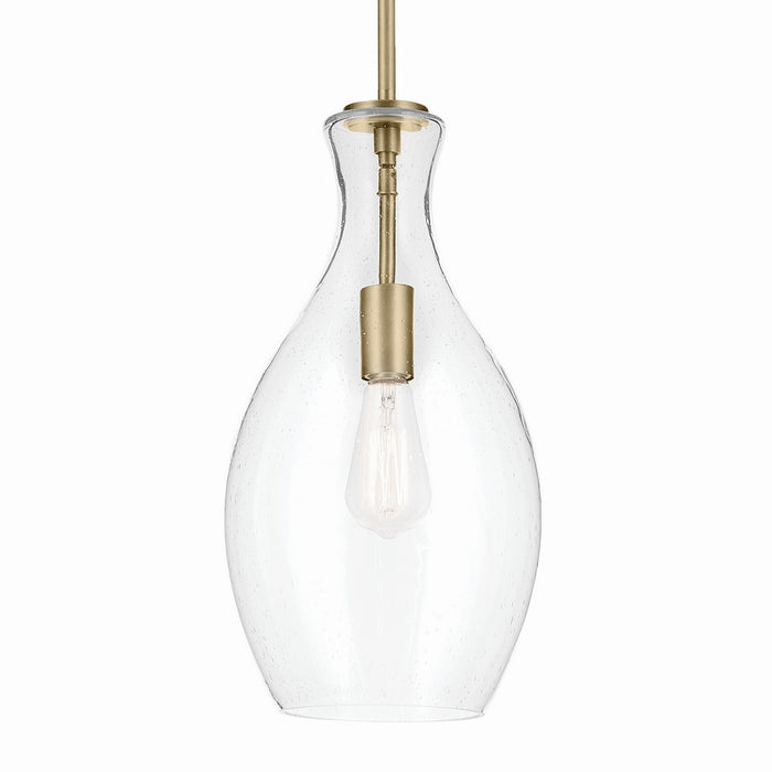 Kichler 42047NBRCS One Light Pendant, Natural Brass