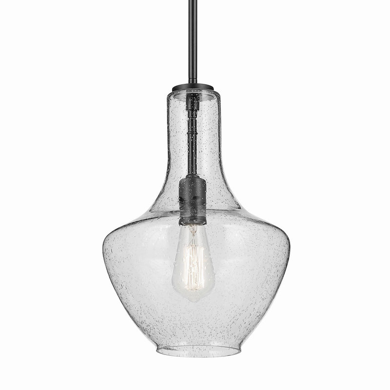 Kichler 42141BKCS One Light Pendant, Black