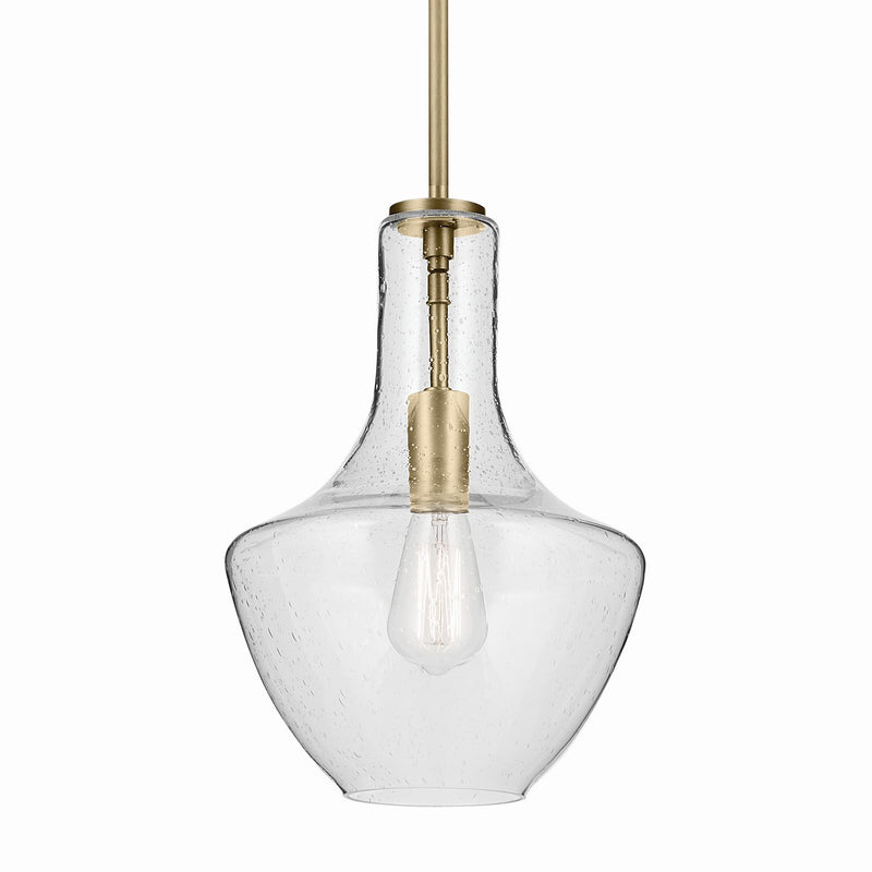 Kichler 42141NBRCS One Light Pendant, Natural Brass